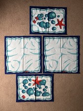 Hermés Paris Nautical Placemats and Napkins (100% Cotton) Set of 4, Brand New picture