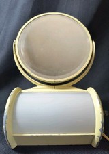 Vintage 1930s Art Deco Style Lighted Vanity Makeup Double Mirror Table Top picture