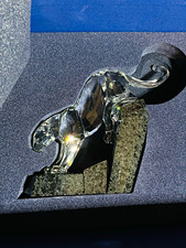 Swarovski Clear Crystal Panther Figurine on Black Base. Complete with COA picture