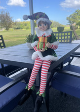 Rachel Zoe Poseable Christmas Elf Doll With Presents Overall 26