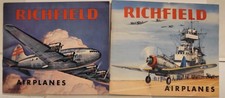 Vintage 1941 “Richfield Airplanes” Book of WWII Color Cards 2 Books 23 Cards picture