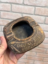 Vintage 1920s Chevrolet Chevy Hingiss & Bessler Kiel WI Advertising Ashtray Farm picture
