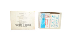 Vtg Conrail Rail Road First Aid Kit w Original Box Memorabilia picture