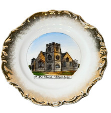 Abilene KS KANSAS ME CHURCH Antique Souvenir RARE China Dish Plate picture