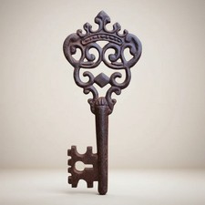 Medieval Crown Cast Iron Key picture