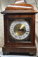 Vintage Siecle Wooden Mantel Clock Hidden Drawers Westminster Chime Restored picture