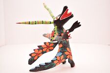 VTG Oaxacan Hand Painted Carved Wood Dragon Mexican Alebrije Folk Art Figure) picture