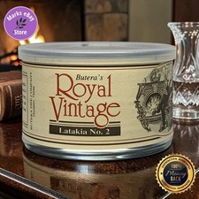 Butera's Royal Vintage Latakia No. 2 2oz Empty Pipe Tobacco Tin Collectible picture