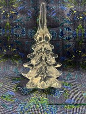 Christmas Tree Clear Solid Glass 5.5” picture