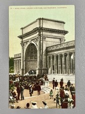 Vintage Golden Gate Park Music Stand San Francisco California Postcard Unused picture