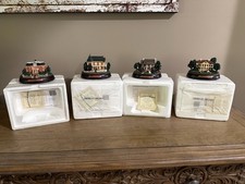 GONE WITH THE WIND HAWTHORN HOUSES - ILLUMINATED LOT of 4 picture