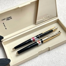 Vintage Pilot 57 Black SET Fountain & Ballpoint Pen GT Made in Japan BS156 picture