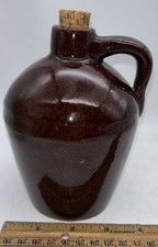 Roycroft Little Dark Brown Jug East Aurora NY Moonshine Maple Syrup Antique? picture