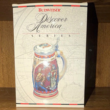 Budweiser Discover America Series 1992 Santa Maria Beer Stein Mug In Box picture