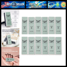 Flash Shiner® Block – 3-Way Nail Buffer (Gray/Black, Green & White) – Profession picture