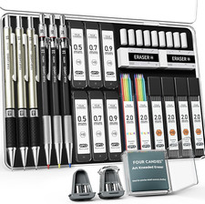 Four Candies 25PCS Art Mechanical Pencil Set with Case, 3PCS Metal Artist Lead P picture