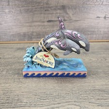 2014 Jim Shore Surf's Up Orca Mother & Baby Whale Sculpture 4046206 RARE W/ Tag picture