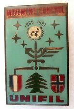 MOVEMENT CONTROL FINUL LIBAN UNIFIL 1980 1981 UN FAB. badge ORIGINAL local  picture