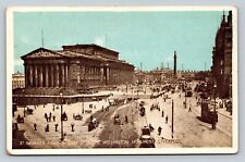 St Georges Hall & Lime St & The Wellington Monument VINTAGE Milton Postcard picture