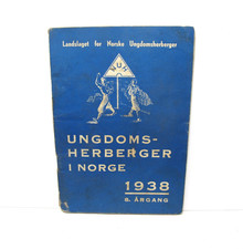 1938 Norway Youth Hostel Guide Ungdomsherberger Norge Pre-WWII Map Addresses picture