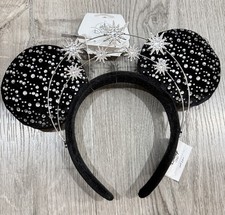 Disney Park 2026 Black Crown Star Rhinestone Celestial Halo Jeweled Minnie Ears picture