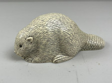 VINTAGE Carved Beaver Figurine Art of The North Made Canada picture