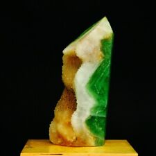 1163g Natural greed fluorite stand mineral specimen quartz crystal decoration picture
