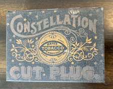 Vintage 1890' Mayo’s Constellation Cut Plug Tobacco Tin Black & Gold Advertising picture