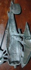 Vintage Homco 1975 Cast Metal Biplane Wall Plaque picture