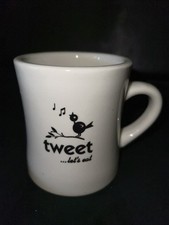 10 Oz Intelligentsia Coffee Diner Mug Tweet Let's Eat Bird Advertising Chicago picture