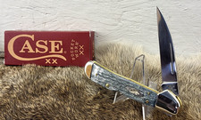 Case XX Pocket Worn Gray Bone Crandall Jig Copper Lock Pocket Knife USA 58424 picture