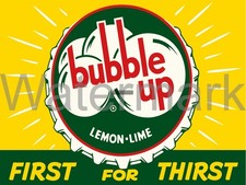 Bubble Up Lemon Lime First for Thirst   Metal Sign 9
