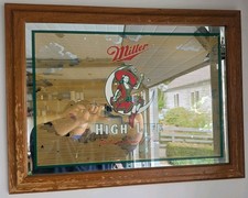 Vintage Miller High Life Girl in the Moon Bar Mirror Champagne of Beers 28.5