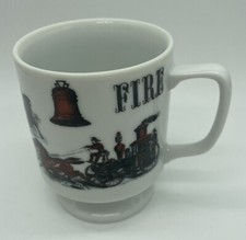 Vitage Fire (Extinguisher) White Coffee Cup Fire Fighter Nostalgia Mug picture