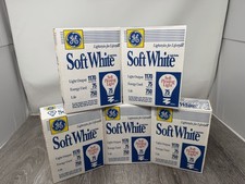 Vtg GE Light Bulbs - NEW Soft White 75 Watt Bulbs 5 Pack of 4 ADHD Anxiety picture