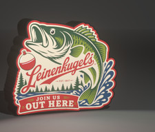 Leinenkugel's Fishing Bass Join Us 3D Printed Light Box Sign 9