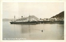 Boat Dock Wrangell Alaska 1930s #17WD RPPC Photo Postcard 20-5378 picture