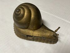Vintage Norleans MI Italy Brass Snail Hinged Ashtray MOD Depositato Italy 967A picture