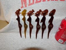 Vintage ZULU-LULU Swizzle Sticks Set of 6 Age Markers 6
