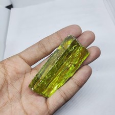 Natural Peridot Green Zircon Rough Crystal 110–150 Carat Raw Gem Specimen picture