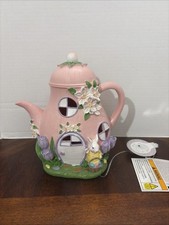SPRING GATHERINGS LED Light Up Teapot House Easter Decor 10