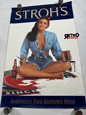1989 Stroh’s Playboy Model Tawnni Cable Poster 17.75x26.25” Beer Man Cave Garage picture