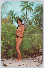 Postcard Topless Woman Polynesian Beauty Hawaiian Island Tropical View Unposted picture