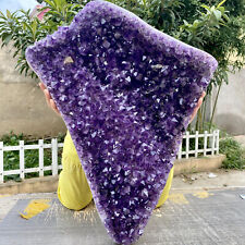 37.4LB Natural Amethyst geode quartz cluster crystal specimen energy healing picture