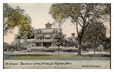 Hingham Massachusetts circa 1900s Hedges Residence Wm H Pridee Standard Postcard picture