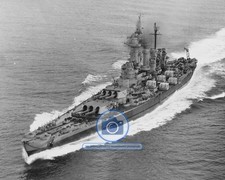 USS WASHINGTON NAVY SHIP TRIALS PUGET SOUND 1945 8X10 PHOTO picture