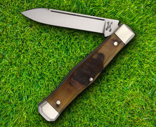 Titusville Cutlery Lexingtonian Folding Knife 1095HC Steel Blade Ram Horn Handle picture