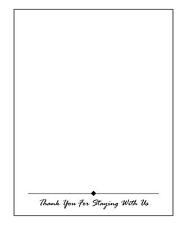Thank You for Staying with Us Notepads for Hotels, Motels, Inns, Hospitality ... picture