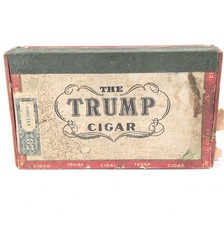 Vintage Trump Cigars Canadian 5¢ Cigar Box Empty Advertising Tobacco Collectible picture