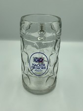 Vintage Hacker Pschorr Beer Munchen Stein Mug 1L Bubble Glass Austria picture